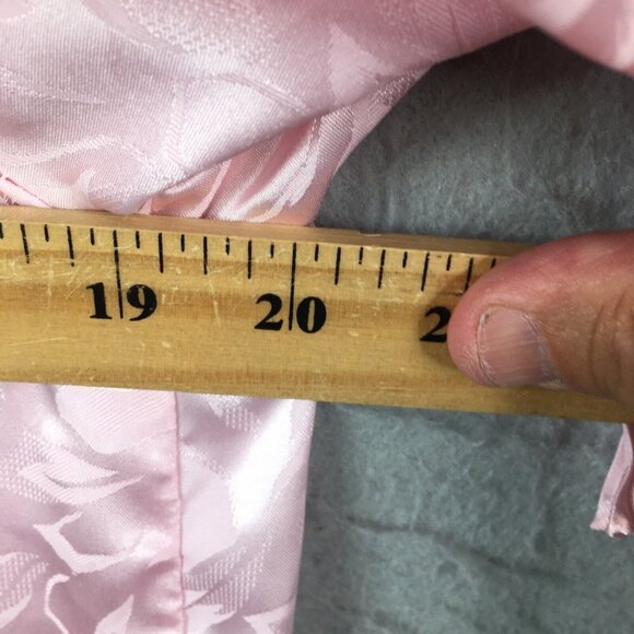 Vintage Christian Dior Robe Womens M Pink Maxi Embossed Romantic Victorian - Picture 6 of 16